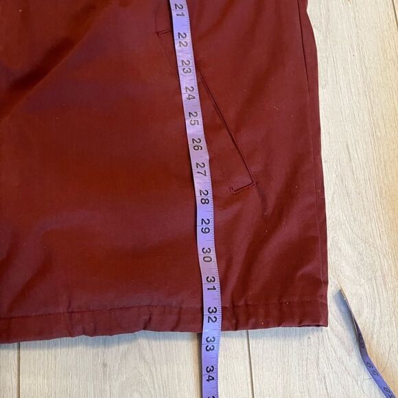 Vintage burgundy utility coat anorak embroidered wolves - Picture 14 of 14